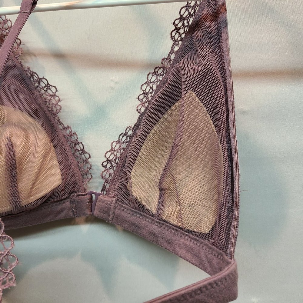 Victorias Secret Bra Bralette Purple Lace Body by Victoria Womens Extra Small - Picture 3 of 6